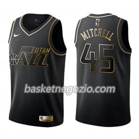 Canotte Uomo Utah Jazz Donovan Mitchell 45 Nike Nero Golden Edition Swingman
